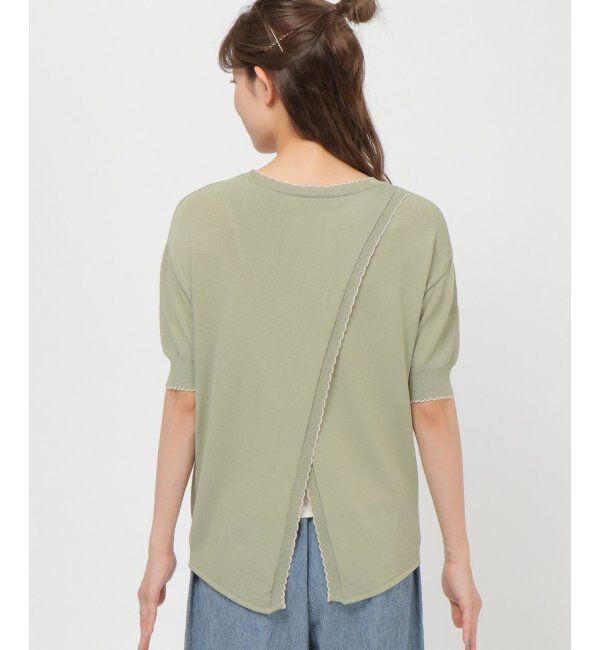 Lbc with Life「ピコ配色バックシャンプルオーバー」|カーディガン|