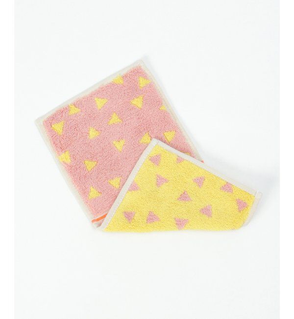 Lbc with Life「Otta オッタ サンカク柄2つ折りハンカチ 」|タオル|ピンク