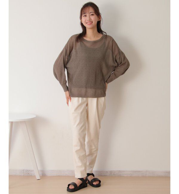 Lbc with Life「梨地シアーニットプルオーバー」|カーディガン|