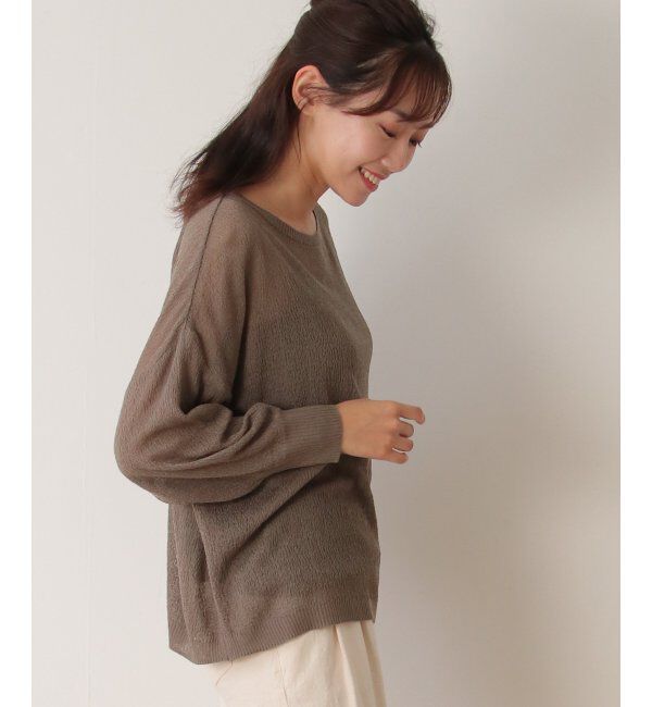 Lbc with Life「梨地シアーニットプルオーバー」|カーディガン|