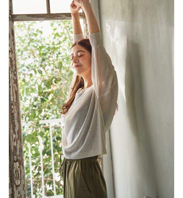 Lbc with Life「梨地シアーニットプルオーバー」|カーディガン|