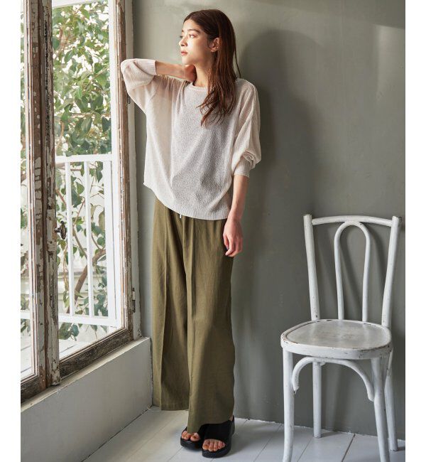 Lbc with Life「梨地シアーニットプルオーバー」|カーディガン|