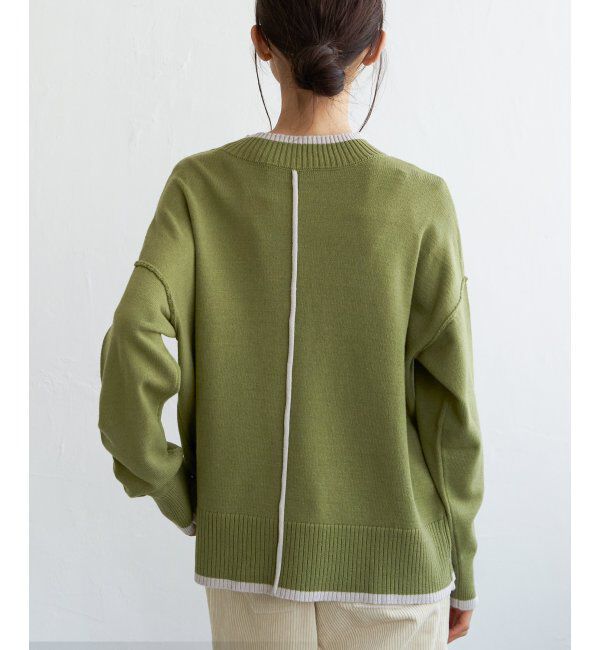 Lbc with Life「配色リブプルオーバー」|カーディガン|