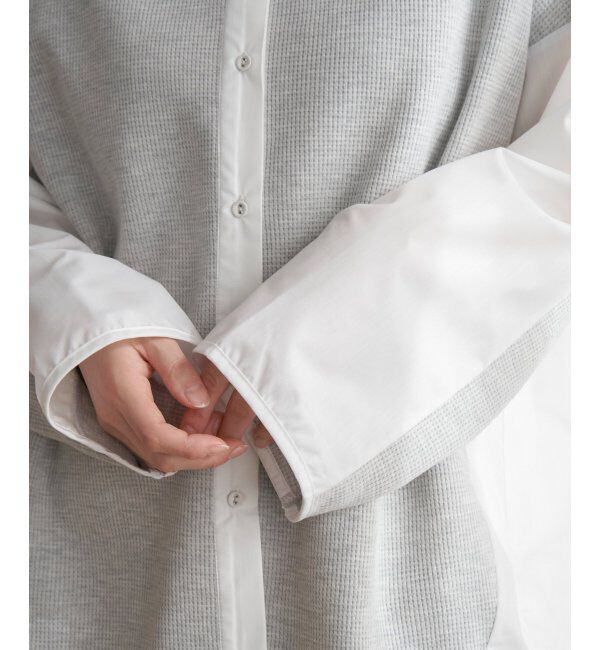 Lbc with Life「異素材切り替えシャツ」|シャツ・ブラウス|