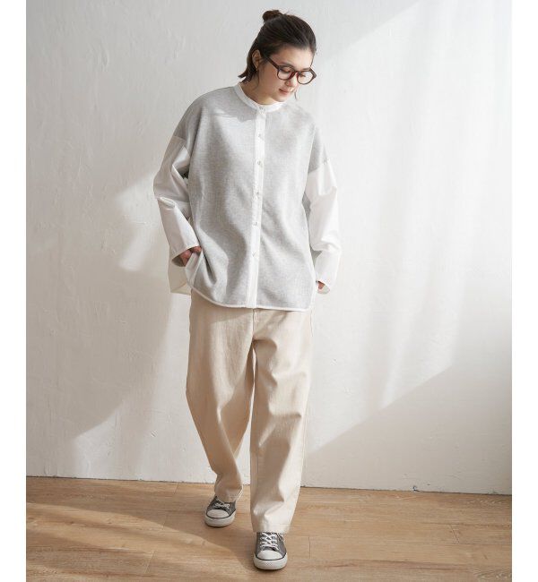 Lbc with Life「異素材切り替えシャツ」|シャツ・ブラウス|