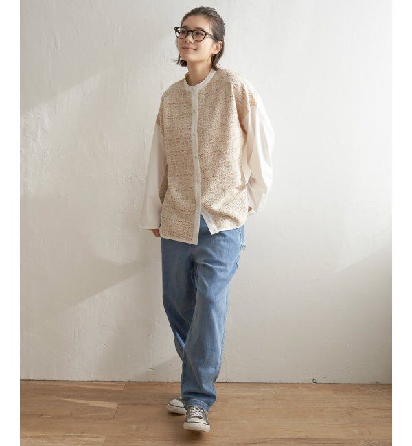 Lbc with Life「異素材切り替えシャツ」|シャツ・ブラウス|