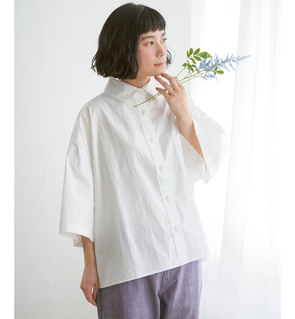 Lbc with Life「タイプライター半袖BOXシャツ」|シャツ・ブラウス|