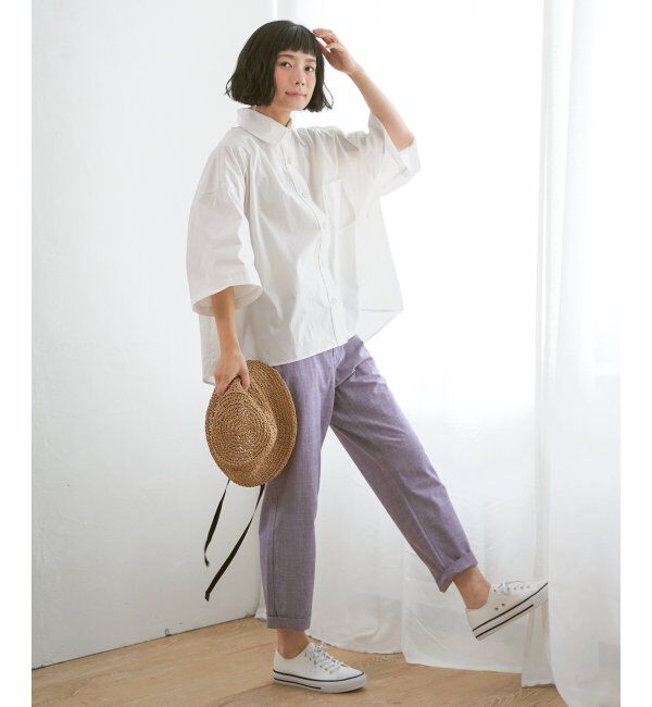 Lbc with Life「タイプライター半袖BOXシャツ」|シャツ・ブラウス|