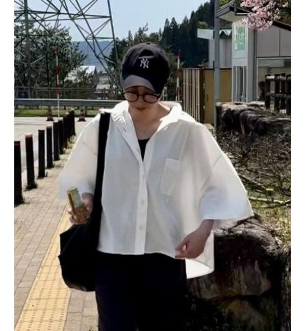 Lbc with Life「タイプライター半袖BOXシャツ」|シャツ・ブラウス|