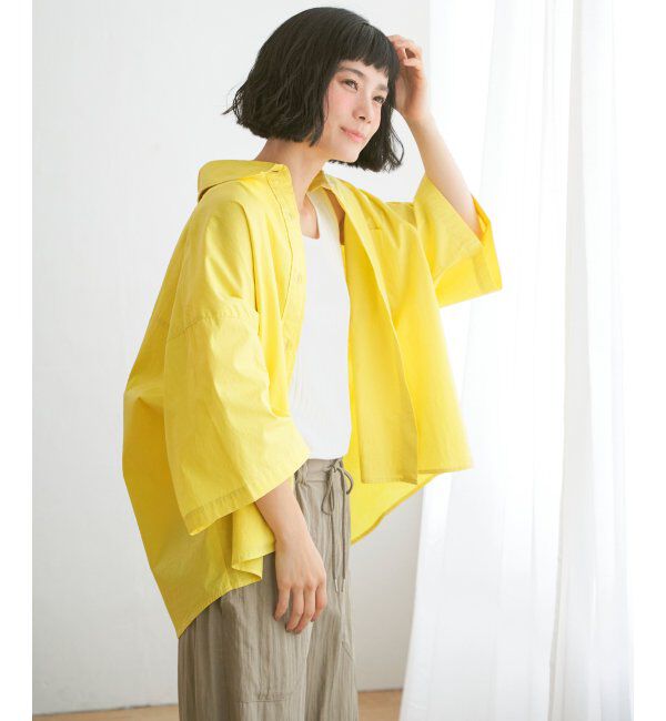 Lbc with Life「タイプライター半袖BOXシャツ」|シャツ・ブラウス|イエロー