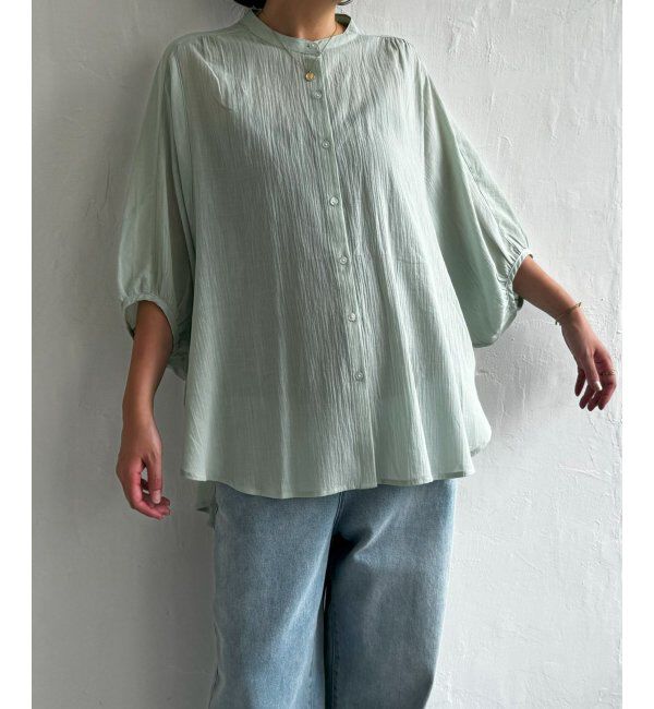 Lbc with Life「ドルマンスリーブ楊柳シャツ」|シャツ・ブラウス|