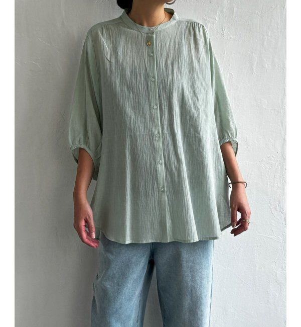 Lbc with Life「ドルマンスリーブ楊柳シャツ」|シャツ・ブラウス|