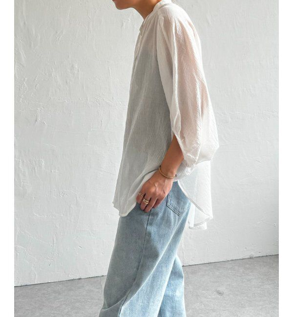 Lbc with Life「ドルマンスリーブ楊柳シャツ」|シャツ・ブラウス|