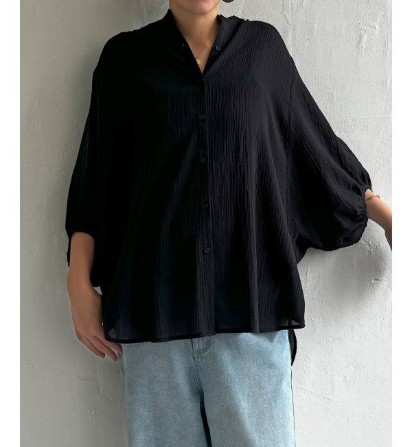 Lbc with Life「ドルマンスリーブ楊柳シャツ」|シャツ・ブラウス|