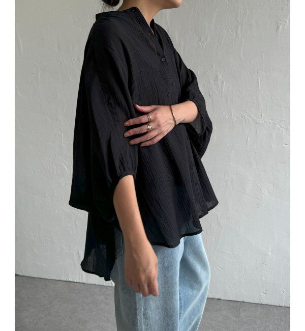 Lbc with Life「ドルマンスリーブ楊柳シャツ」|シャツ・ブラウス|