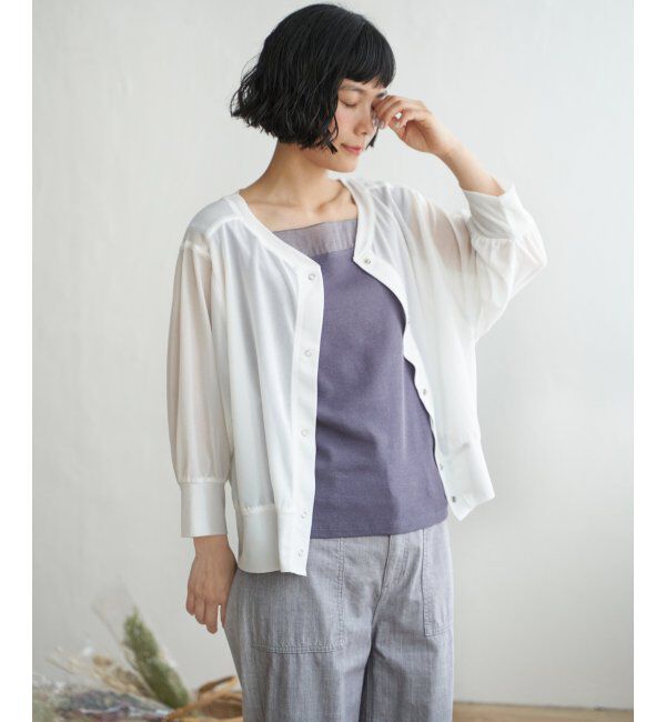 Lbc with Life「シアースナップカーディガン」|カーディガン|