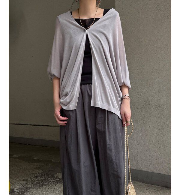 Lbc with Life「さらひやワンボタントッパーカーディガン」|カーディガン|