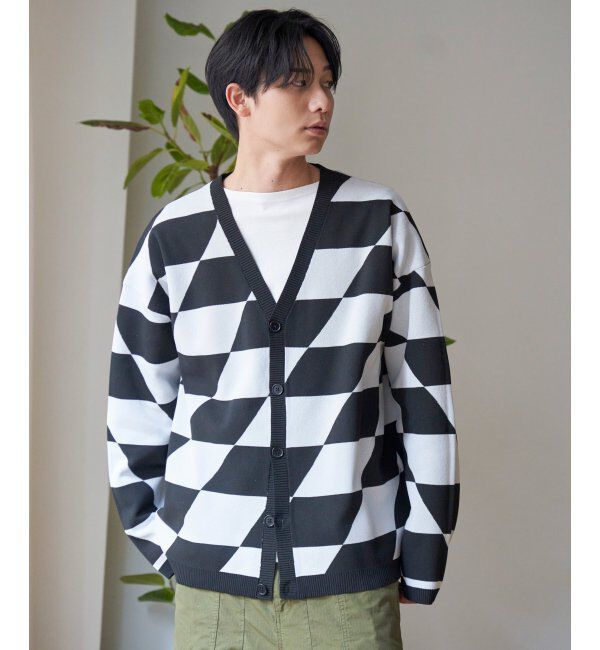 VENCE share style「NOBLE PRODUCT ノーブルプロダクト 総柄ニットカーディガン」|カーディガン|