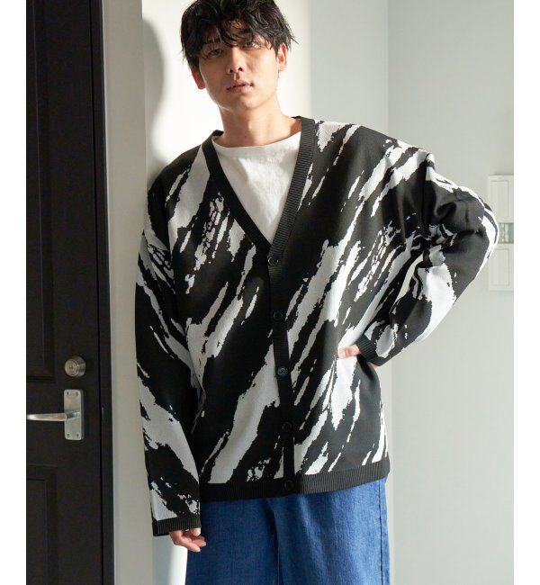 VENCE share style「NOBLE PRODUCT ノーブルプロダクト 総柄ニットカーディガン」|カーディガン|
