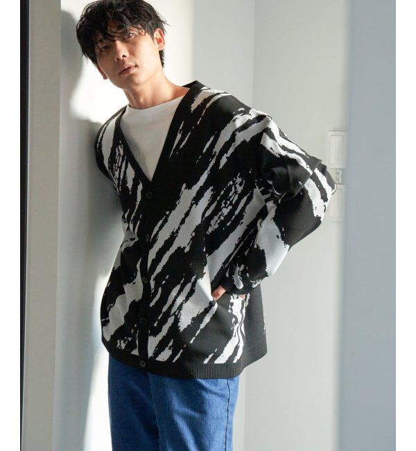 VENCE share style「NOBLE PRODUCT ノーブルプロダクト 総柄ニットカーディガン」|カーディガン|