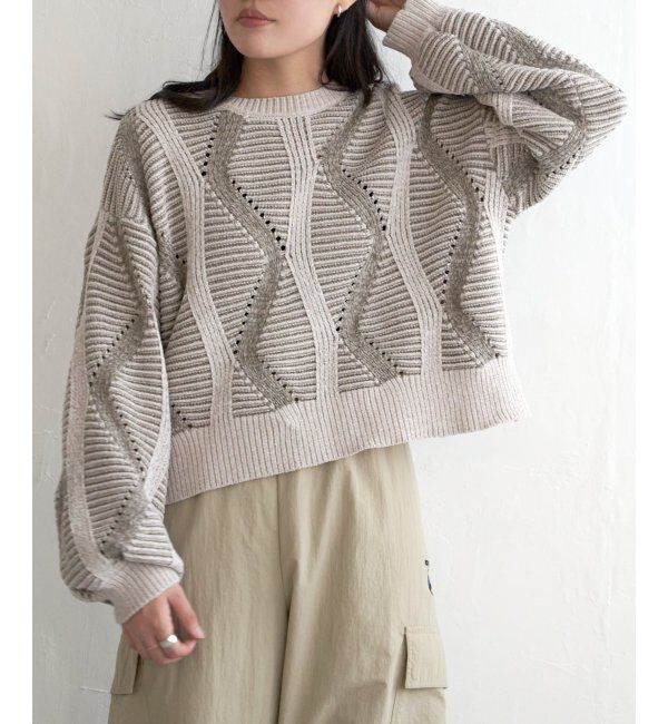 VENCE share style「モールジャガードニットプルオーバー」|ニット・セーター|