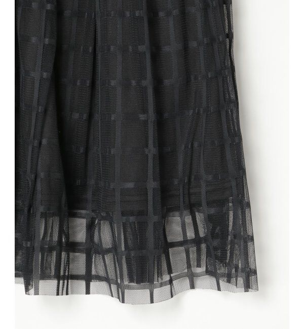 VENCE share style「チェック柄チュールスカート」|スカート|