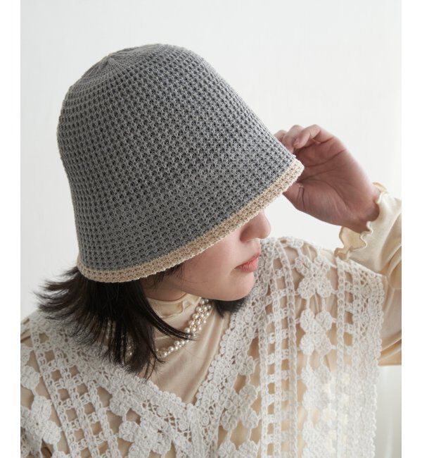 VENCE share style「トリミングニットサーモハット」|その他|グレイ