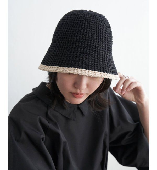 VENCE share style「トリミングニットサーモハット」|その他|ブラック