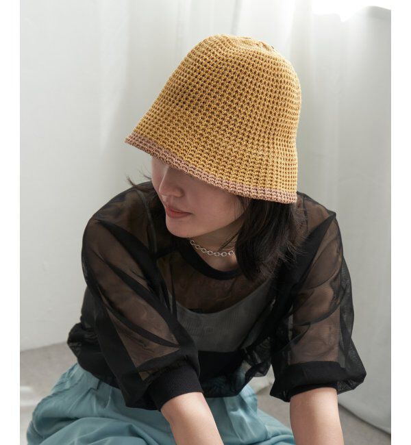 VENCE share style「トリミングニットサーモハット」|その他|マスタード