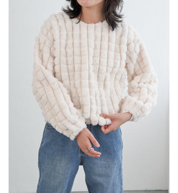 VENCE share style「フェイクファーポップコーンプルオーバー」|その他|