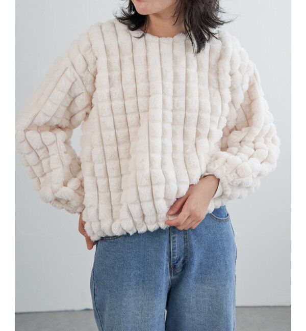 VENCE share style「フェイクファーポップコーンプルオーバー」|その他|