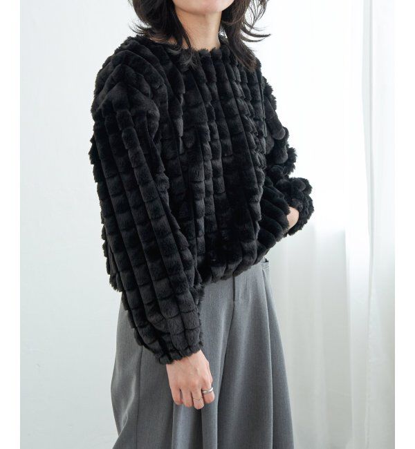 VENCE share style「フェイクファーポップコーンプルオーバー」|その他|