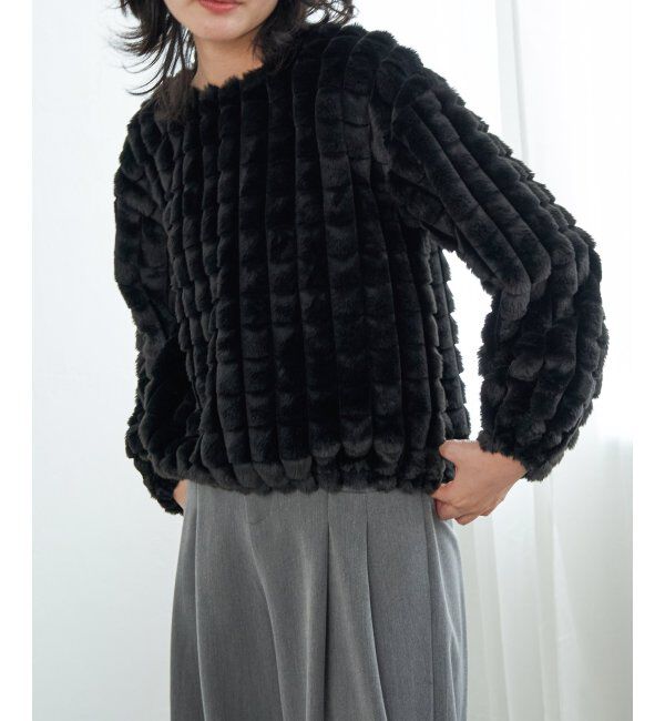 VENCE share style「フェイクファーポップコーンプルオーバー」|その他|