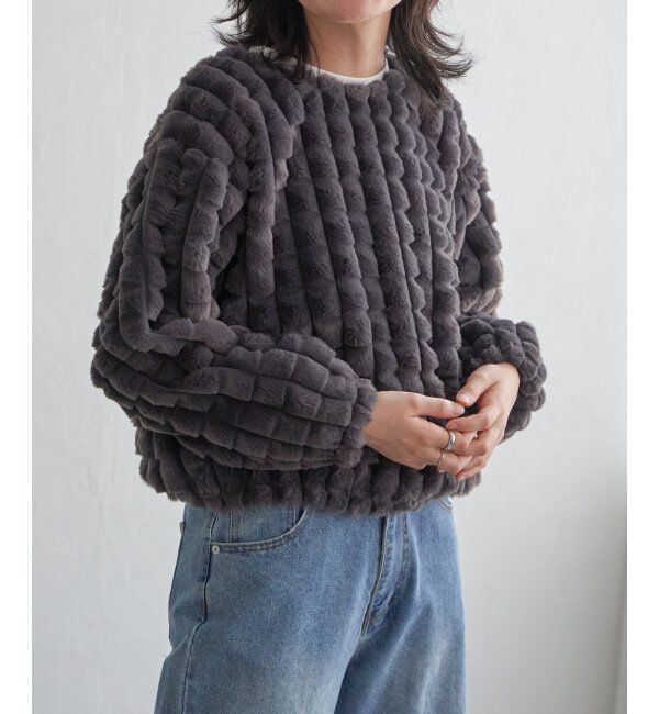 VENCE share style「フェイクファーポップコーンプルオーバー」|その他|