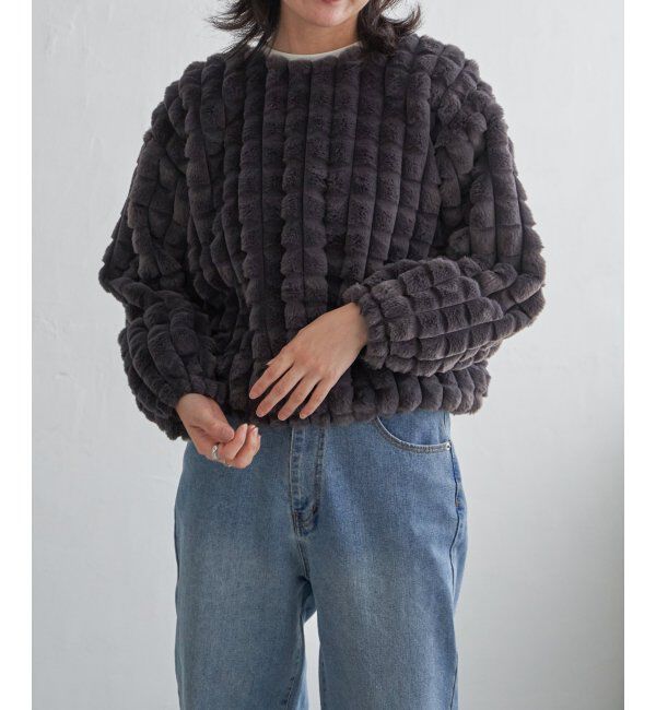 VENCE share style「フェイクファーポップコーンプルオーバー」|その他|