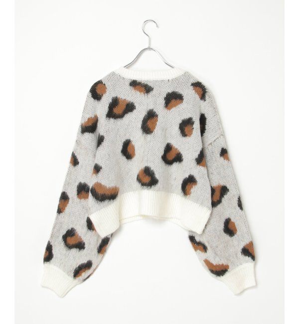 VENCE share style「ヒョウ柄ショートガーディガン」|カーディガン|