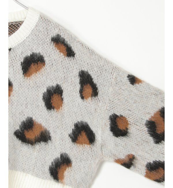 VENCE share style「ヒョウ柄ショートガーディガン」|カーディガン|