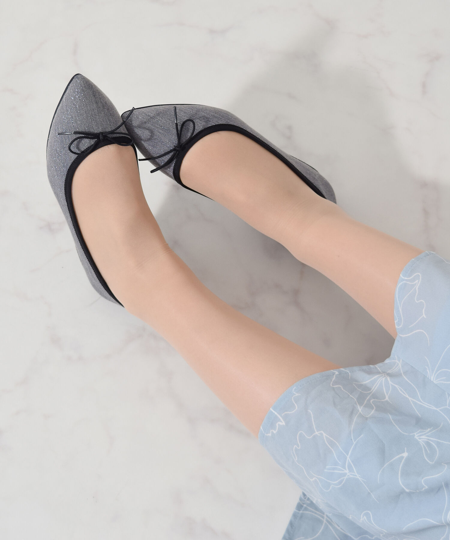 Bridget Birkin「【Bridget Birkin】ポインテッドリボンバレエシューズ(551527)」|パンプス|