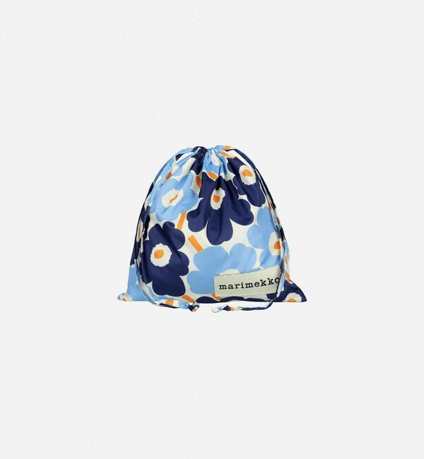 Marimekko「【アジア限定】Mini Unikko All Purpose Bag」|ポーチ|ﾗｲﾄﾌﾞﾙｰ&times;ﾀﾞｰｸﾌﾞﾙｰ
