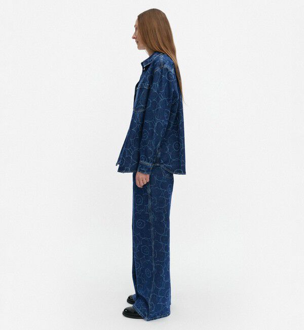 Marimekko「【日本・フィンランド限定】Maridenim Vaihe Piirto Unikko シャツ」|シャツ・ブラウス|