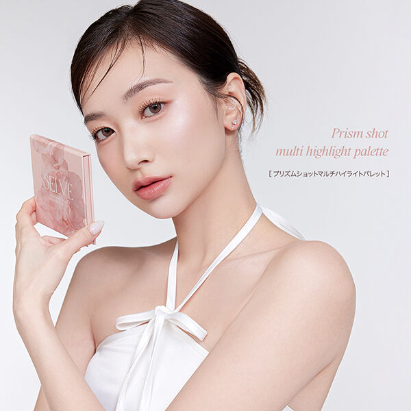  「SELVE プリズムショットマルチハイライトパレット 01 ブロッサムピーチ 本体 (16g)」|フェイスパウダー|