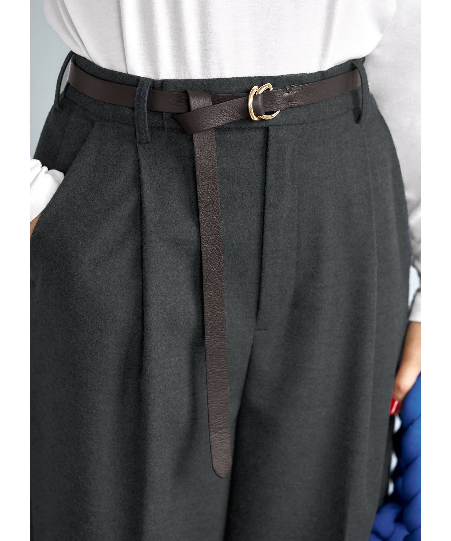 STYLE DELI「結ぶロングレザーベルト20mm／GD金具」|ベルト|