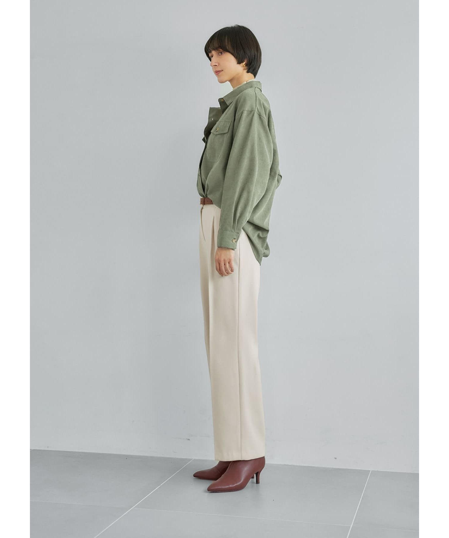 STYLE DELI「ピーチツイルオーバーサイズシャツ」|シャツ・ブラウス|