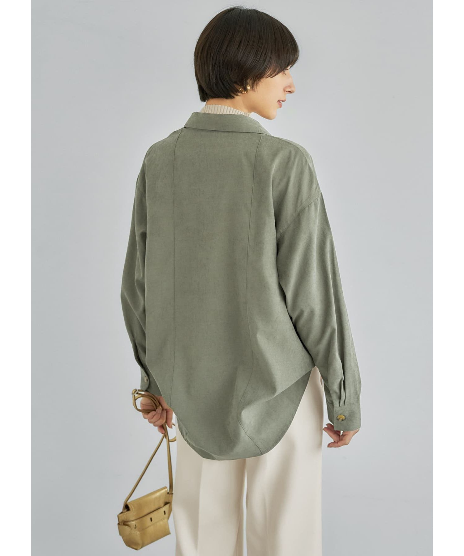 STYLE DELI「ピーチツイルオーバーサイズシャツ」|シャツ・ブラウス|