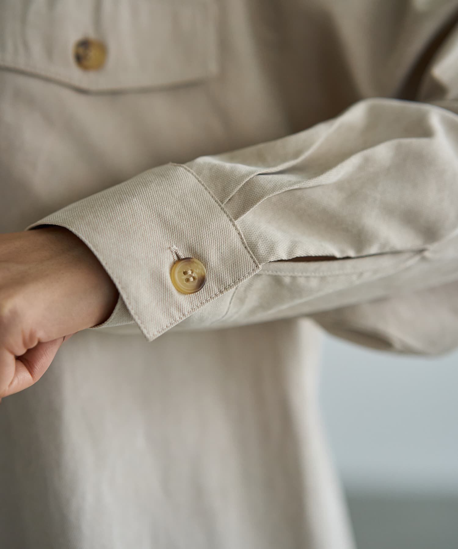 STYLE DELI「ピーチツイルオーバーサイズシャツ」|シャツ・ブラウス|