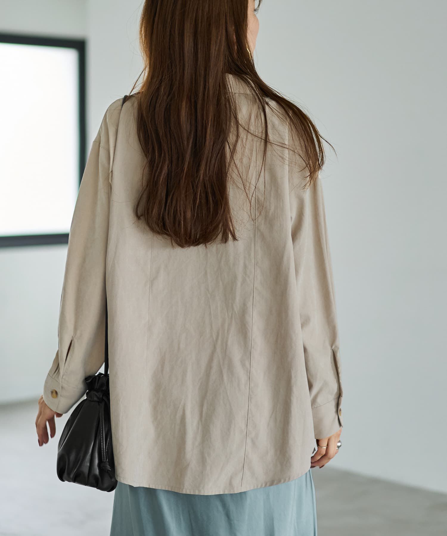 STYLE DELI「ピーチツイルオーバーサイズシャツ」|シャツ・ブラウス|