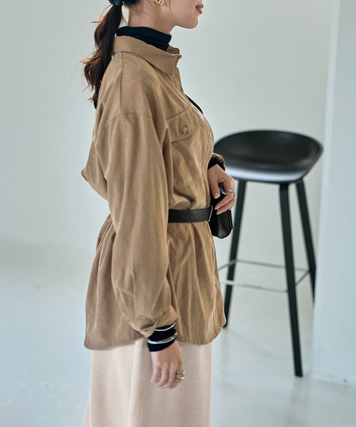 STYLE DELI「ピーチツイルオーバーサイズシャツ」|シャツ・ブラウス|