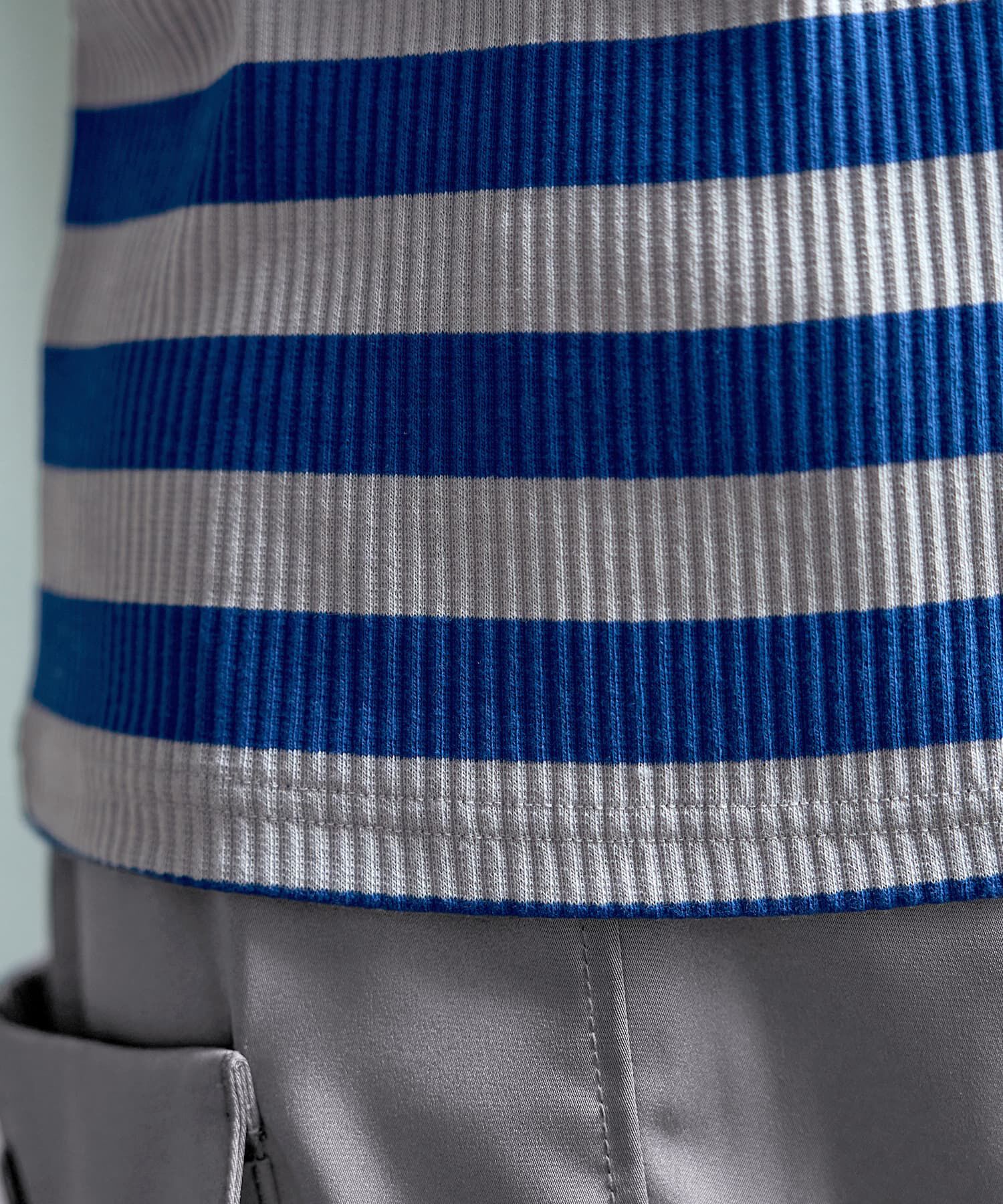 STYLE DELI「カラーボーダーリブトップス」|Tシャツ・カットソー|