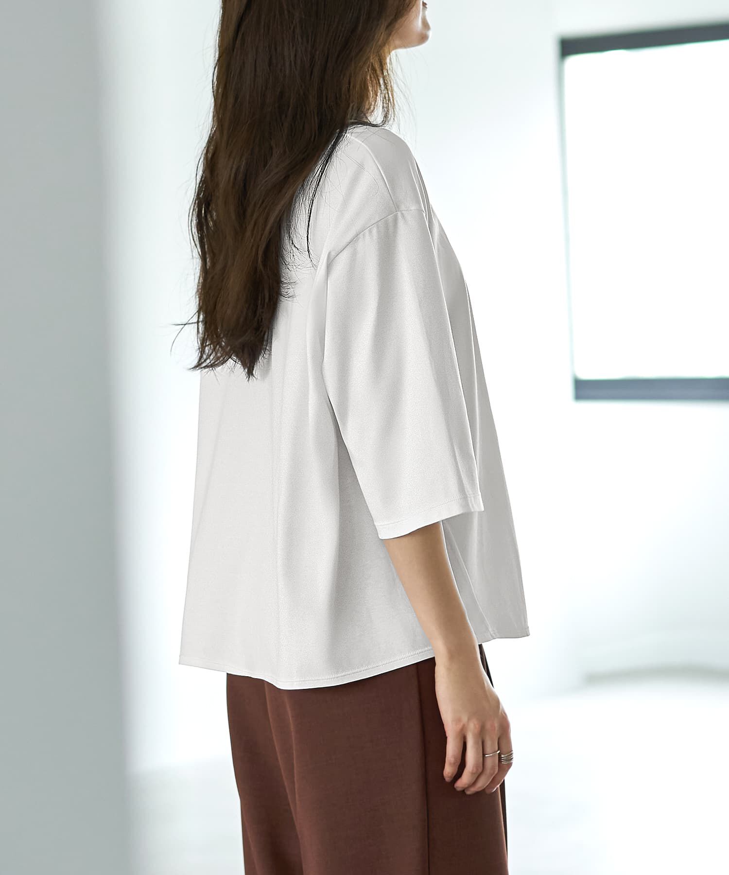 STYLE DELI「【ものづくりJAPAN】DIORAMA 7分袖VネックTシャツ」|Tシャツ・カットソー|