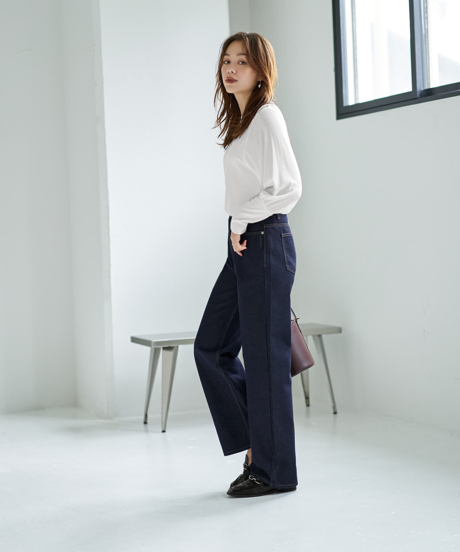 STYLE DELI「ネイビーボーイズストレートデニム」|デニム|